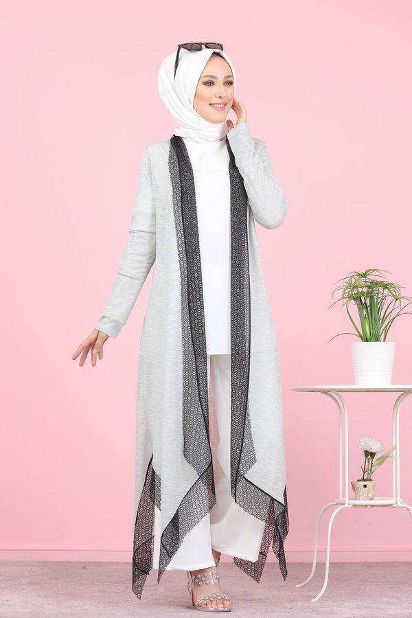3089 DANTELLI HIRKA Gri - 3089 GRİ