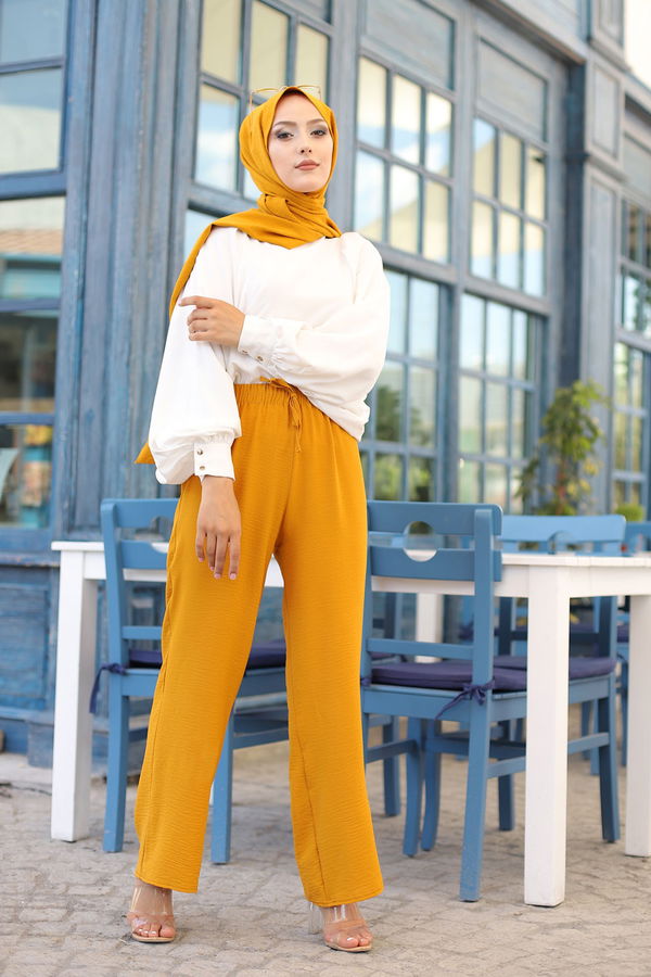 Pantolon Sarı - 3251 Sarı