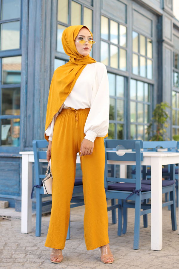 Pantolon Sarı - 3251 Sarı