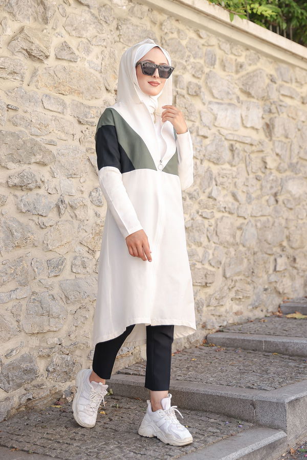 3082 KAPSONLU TUNİK Haki - 3082 HAKİ