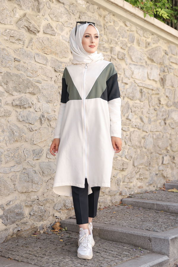 3082 KAPSONLU TUNİK Haki - 3082 HAKİ