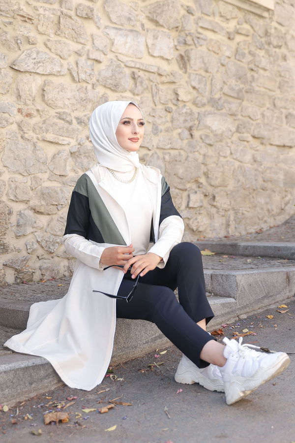 3082 KAPSONLU TUNİK Haki - 3082 HAKİ