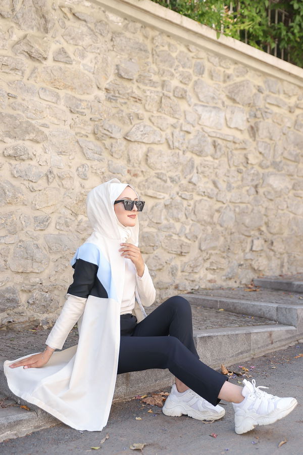 3082 KAPSONLU TUNİK Mavi - 3082