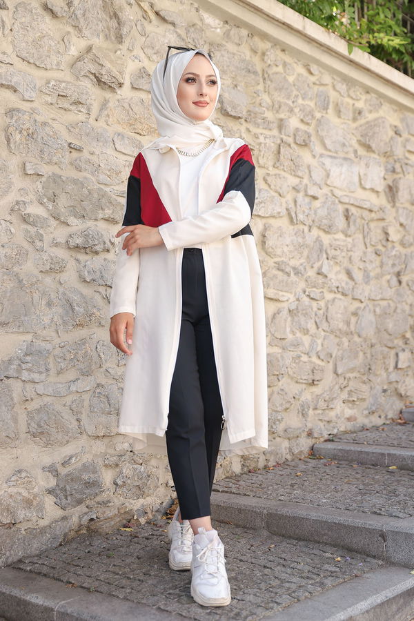 3082 KAPSONLU TUNİK Bordo - 3082 BORDO