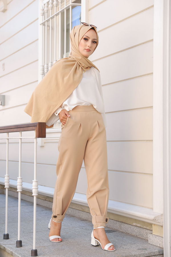 PANTOLON Bej - 8563 BEJ