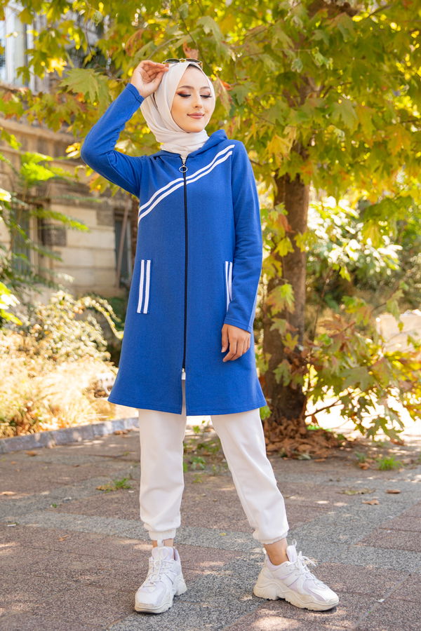 Şeritli Kap Mavi - 4121 MAVİ