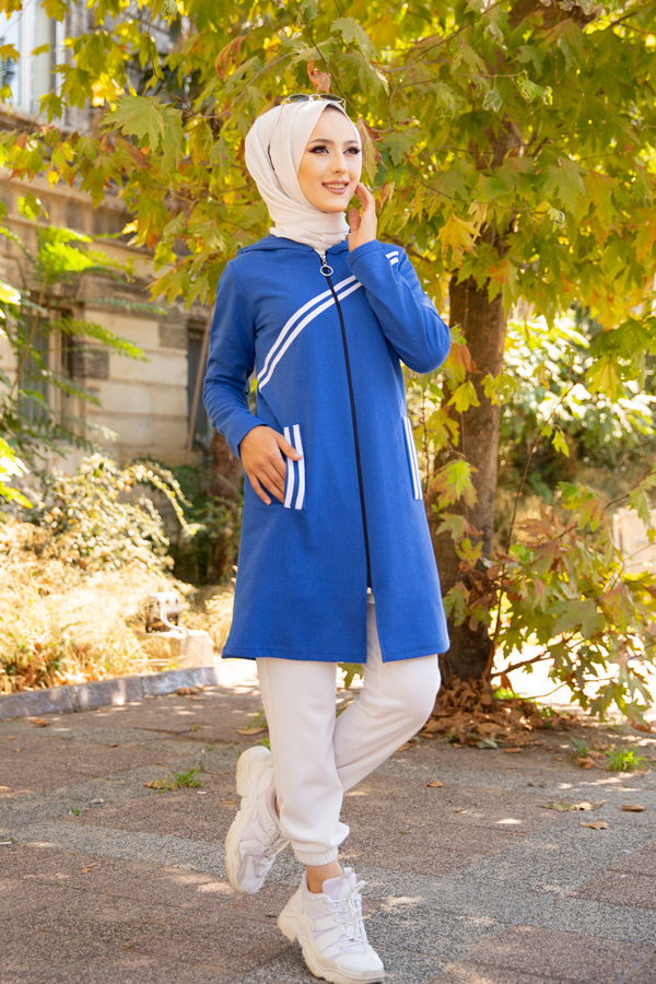 Şeritli Kap Mavi - 4121 MAVİ