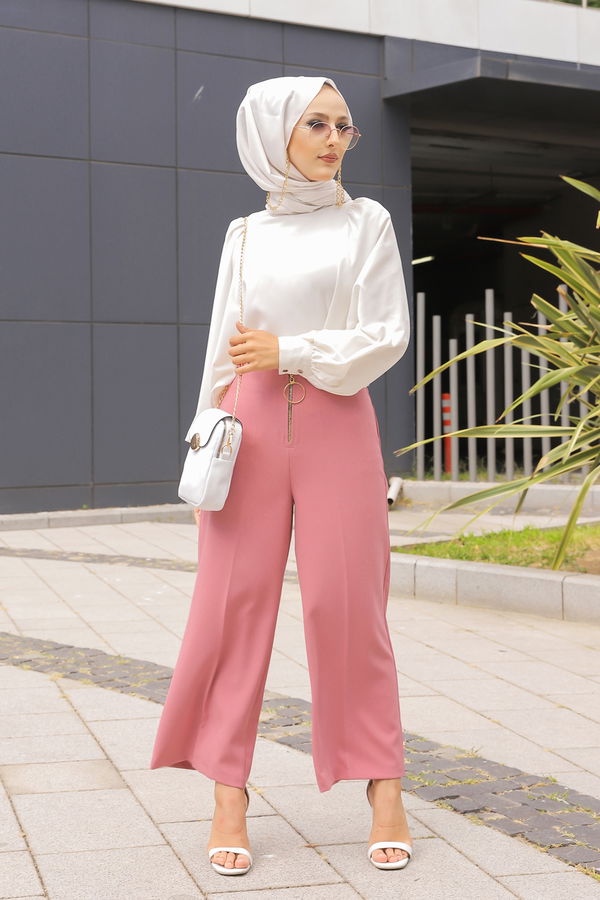 8500 ÖN FERMUARLI PANTOLON Pembe - 8500 PEMBE