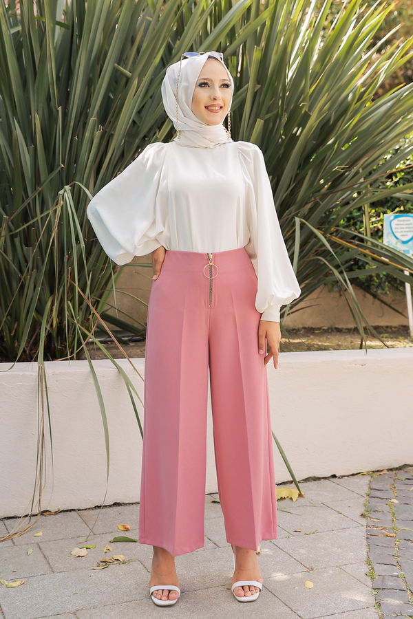 8500 ÖN FERMUARLI PANTOLON Pembe - 8500 PEMBE