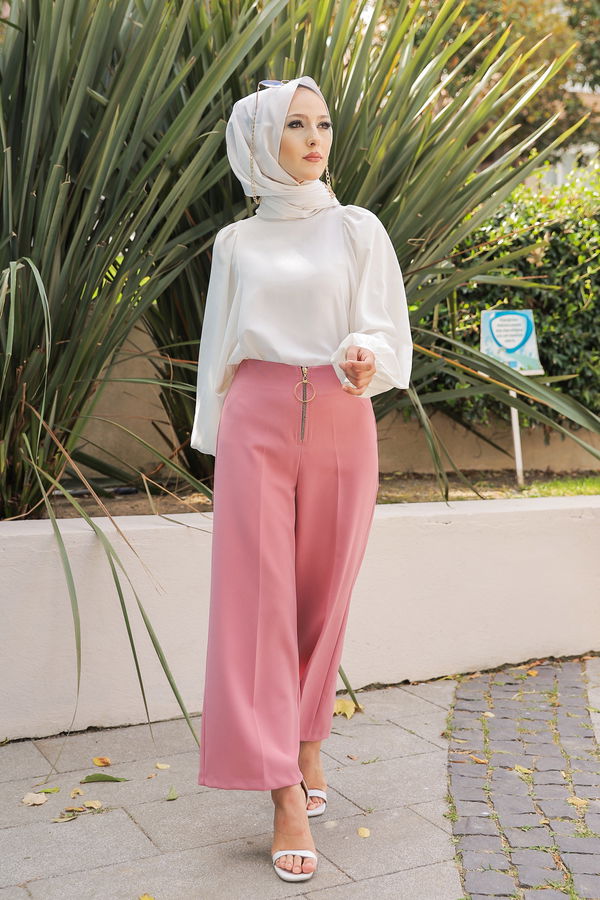 8500 ÖN FERMUARLI PANTOLON Pembe - 8500 PEMBE