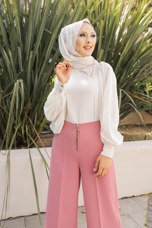 8500 ÖN FERMUARLI PANTOLON Pembe - 8500 PEMBE