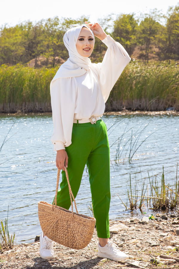 PANTOLON Yeşil - 8580