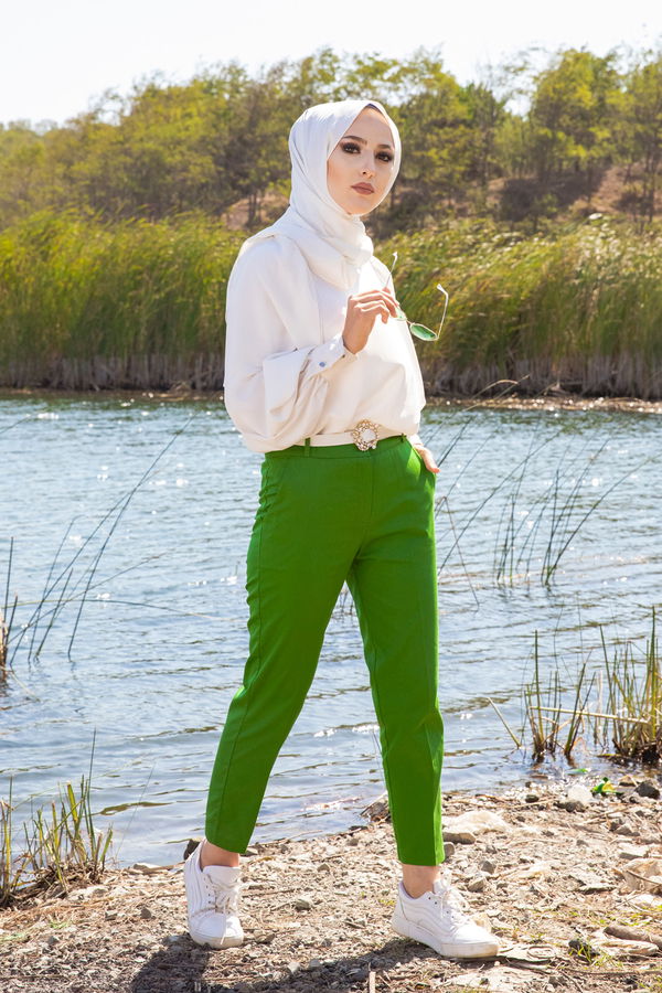 PANTOLON Yeşil - 8580