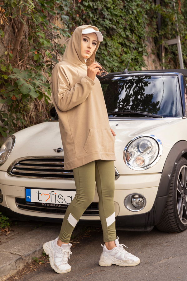 4145 LIKRALI TAYT Haki - 4145