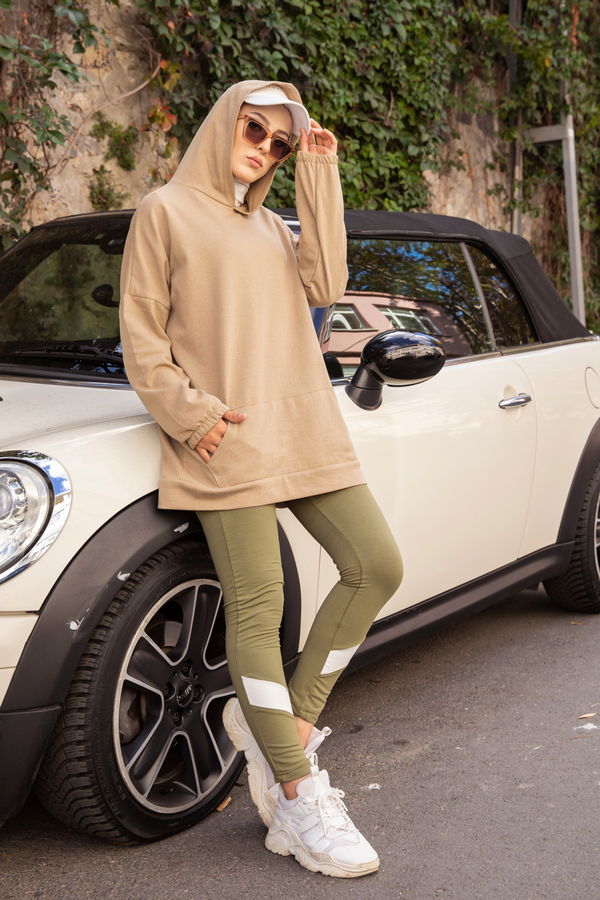 4145 LIKRALI TAYT Haki - 4145