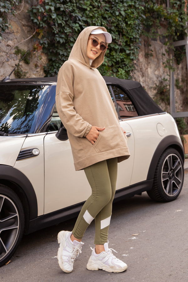 4145 LIKRALI TAYT Haki - 4145