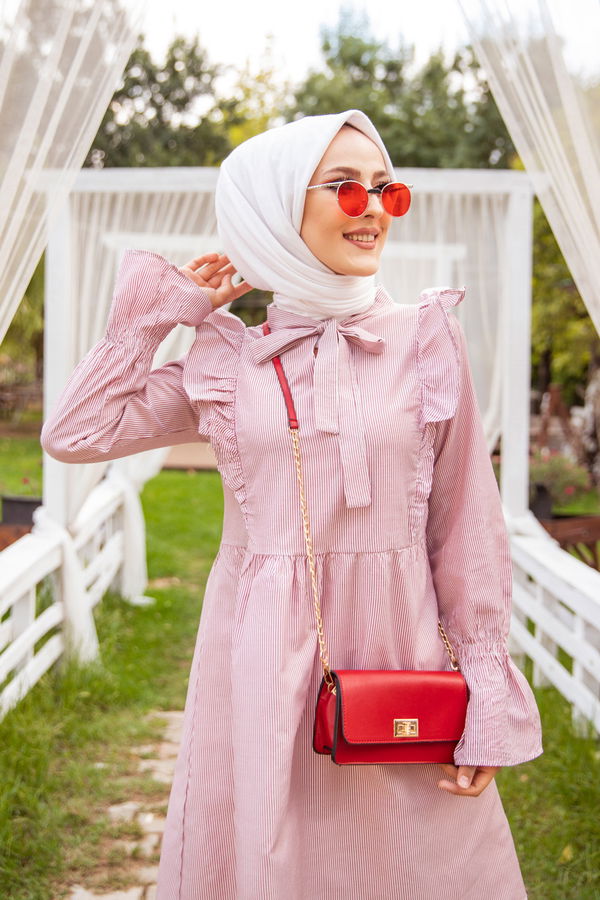 Cızgılı Tunık Bordo - 3232