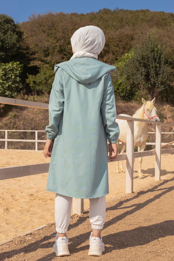 3072 KUŞ GOZLU TRENÇ Yeşil - 3072 YEŞİL