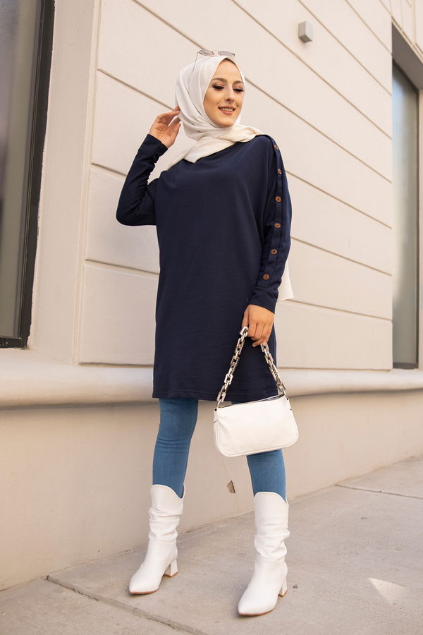 YARASA KOL TUNIK Lacivert - 2811