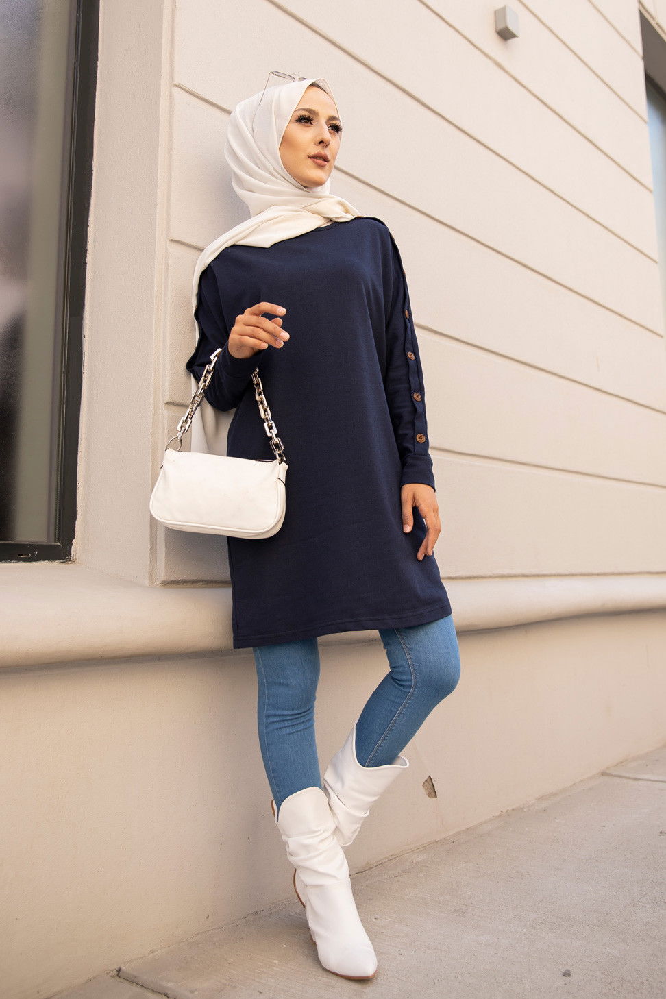 YARASA KOL TUNIK Lacivert - 2811