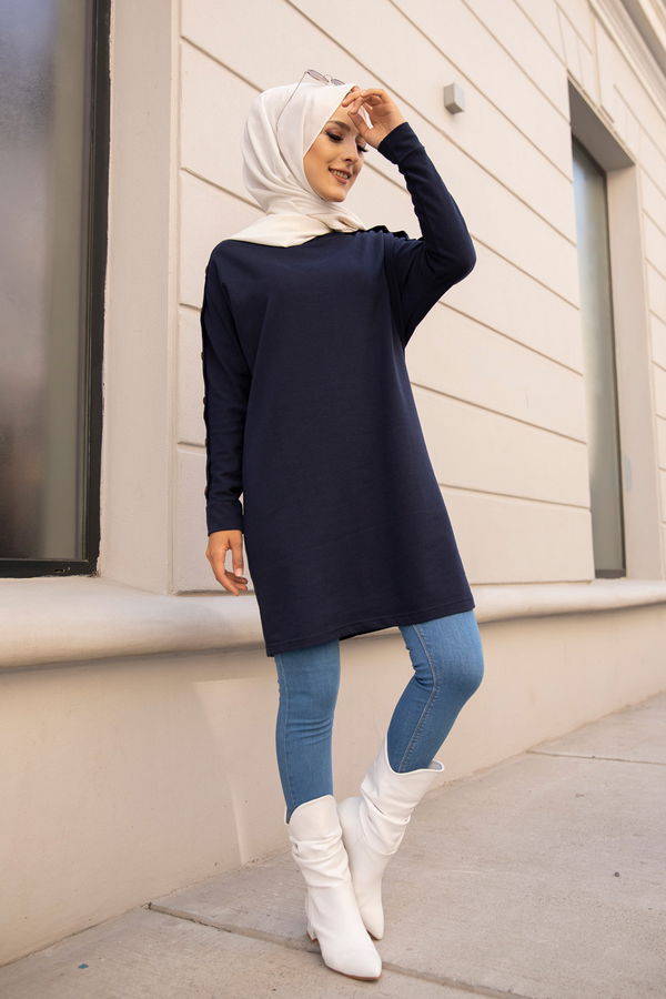 YARASA KOL TUNIK Lacivert - 2811