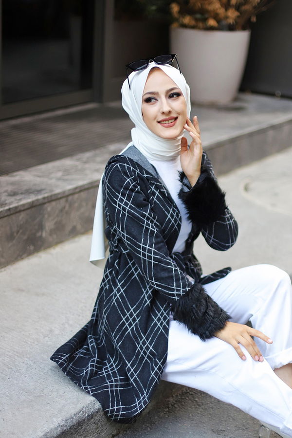 3317 JAKARLI KUŞAKLI KAP Siyah - 3317 SİYAH