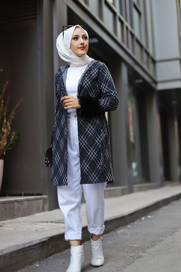 3317 JAKARLI KUŞAKLI KAP Siyah - 3317 SİYAH
