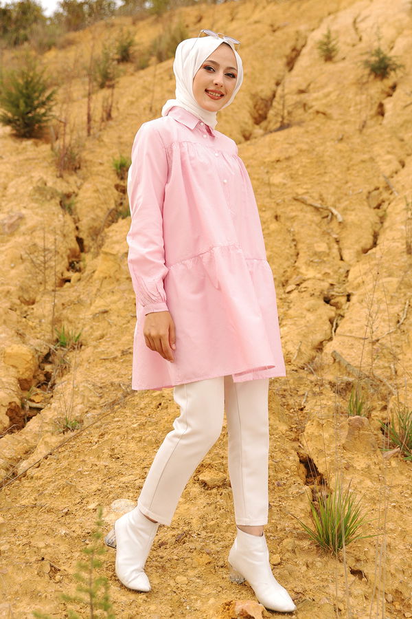 CIZGILI TUNIK Pembe - 3122