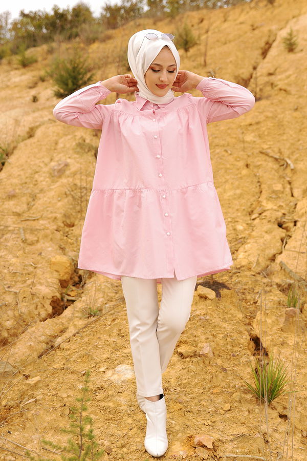 CIZGILI TUNIK Pembe - 3122