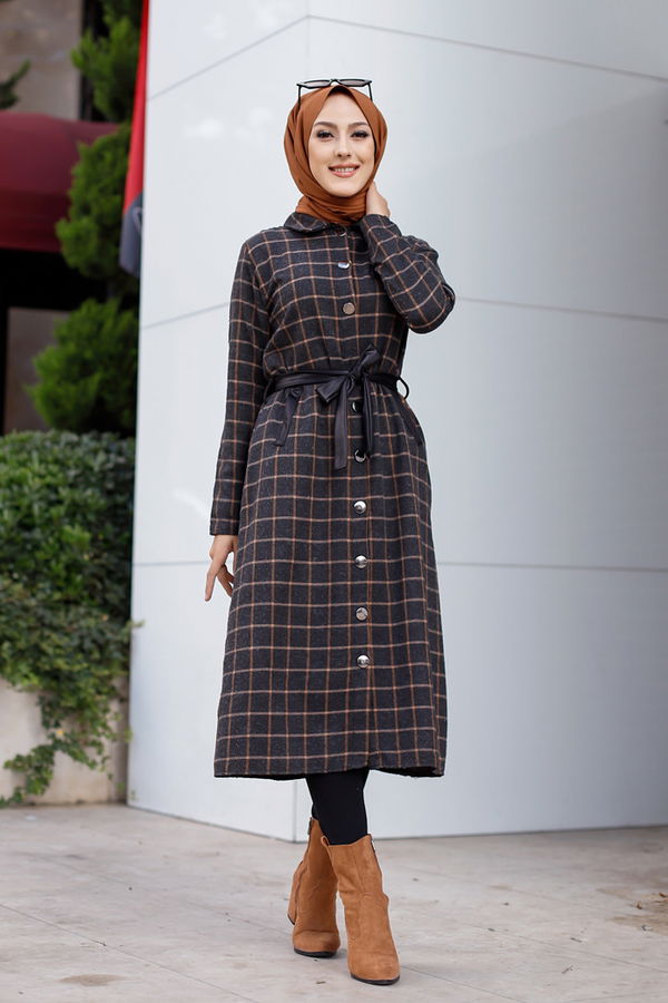 3338 TUNIK - Yeşil - 46 Antrasit - 3338