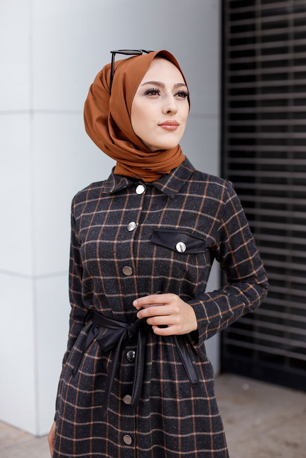 3338 TUNIK - Yeşil - 46 Antrasit - 3338