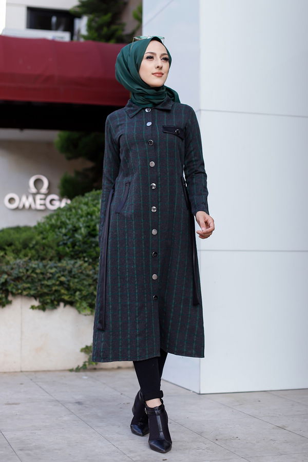3338 TUNIK - Yeşil - 46 Antrasit - 3338 ANTRASİT