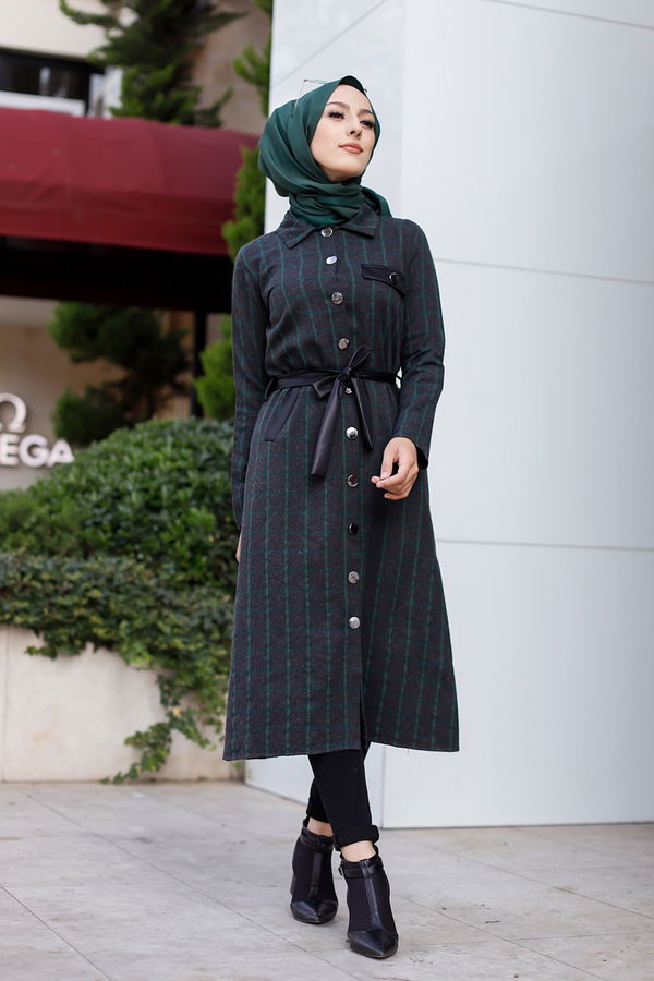 3338 TUNIK - Yeşil - 46 Antrasit - 3338 ANTRASİT