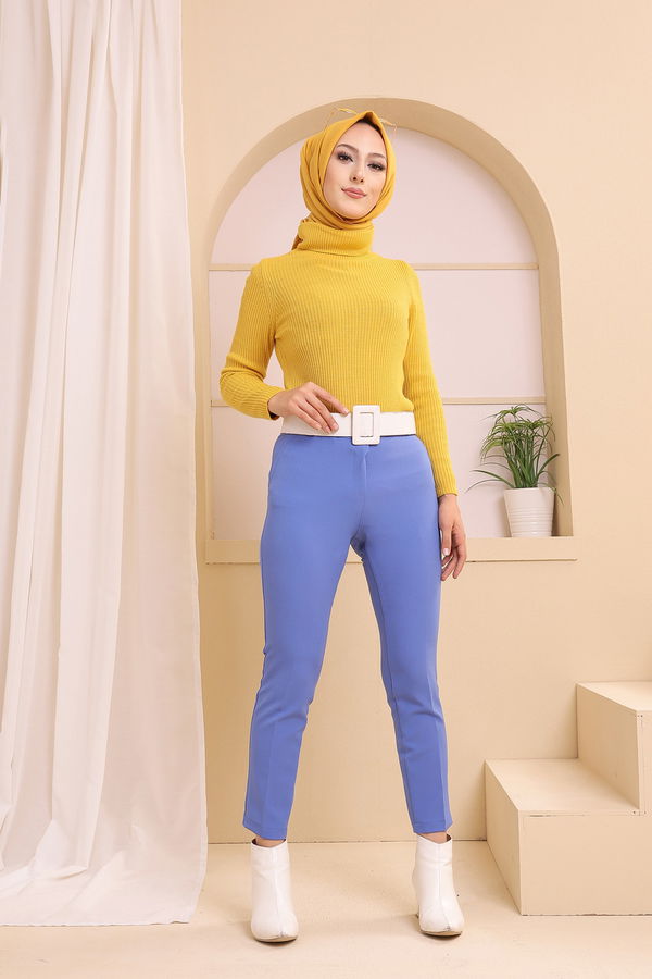8626 PANTOLON - Gri - 46 Mavi - 8626 MAVİ