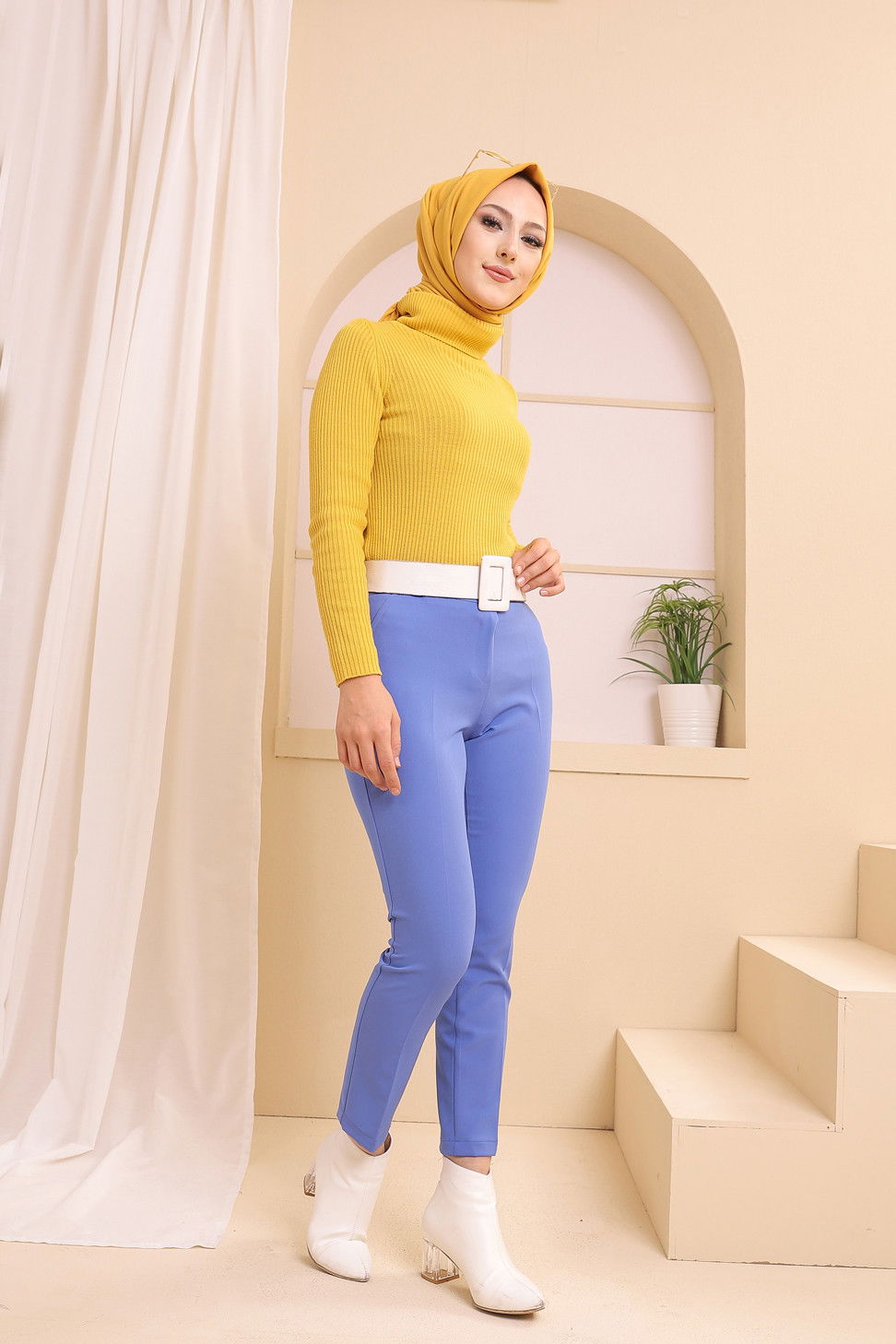 8626 PANTOLON - Gri - 46 Mavi - 8626 MAVİ