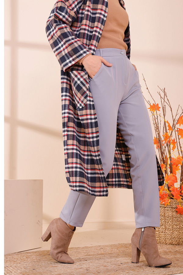 8626 PANTOLON - Gri - 46 Gri - 8626