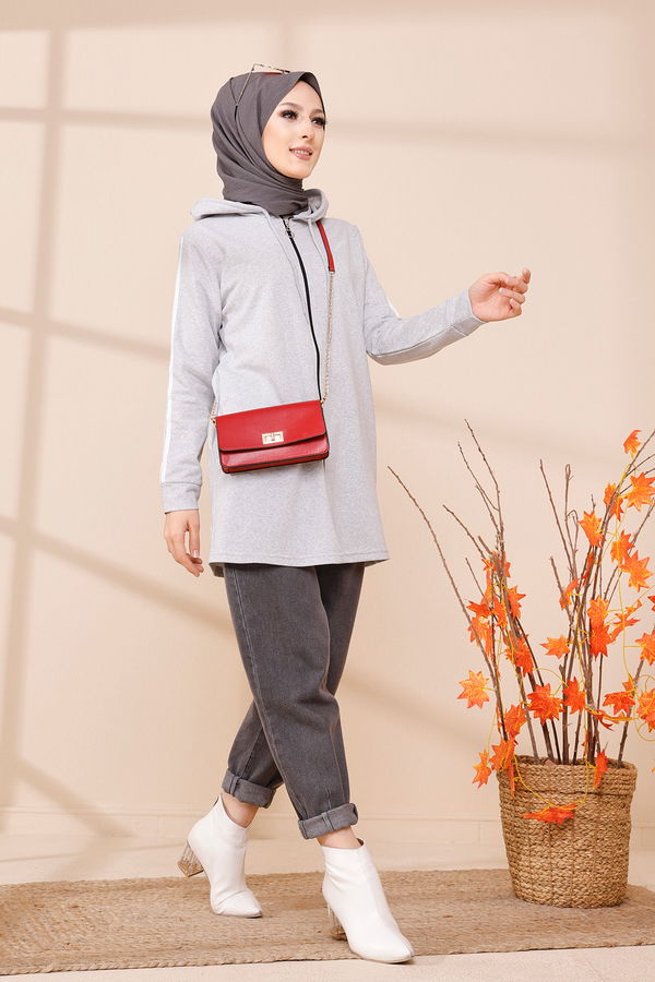 FERMUARLI HIRKA Gri - 4171 GRİ