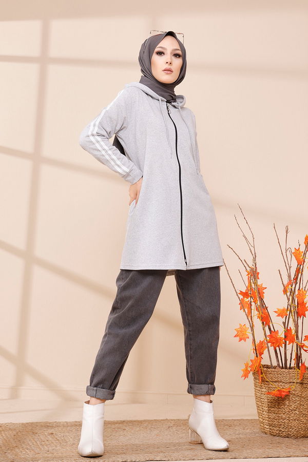 FERMUARLI HIRKA Gri - 4171 GRİ