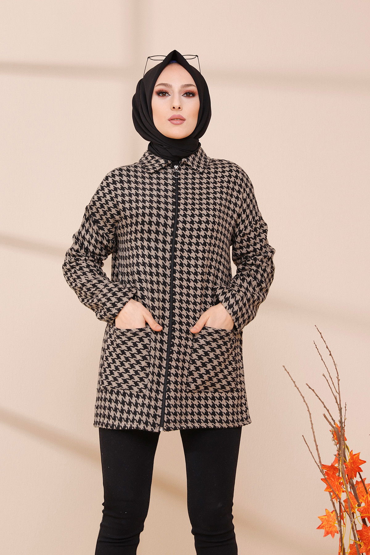 FERMUARLI CEKET Siyah - 3453