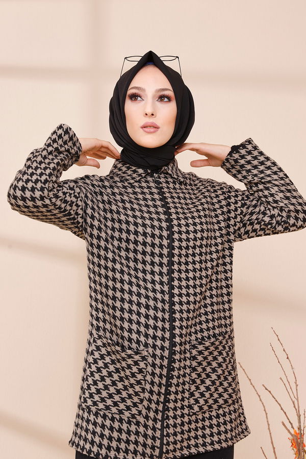FERMUARLI CEKET Siyah - 3453