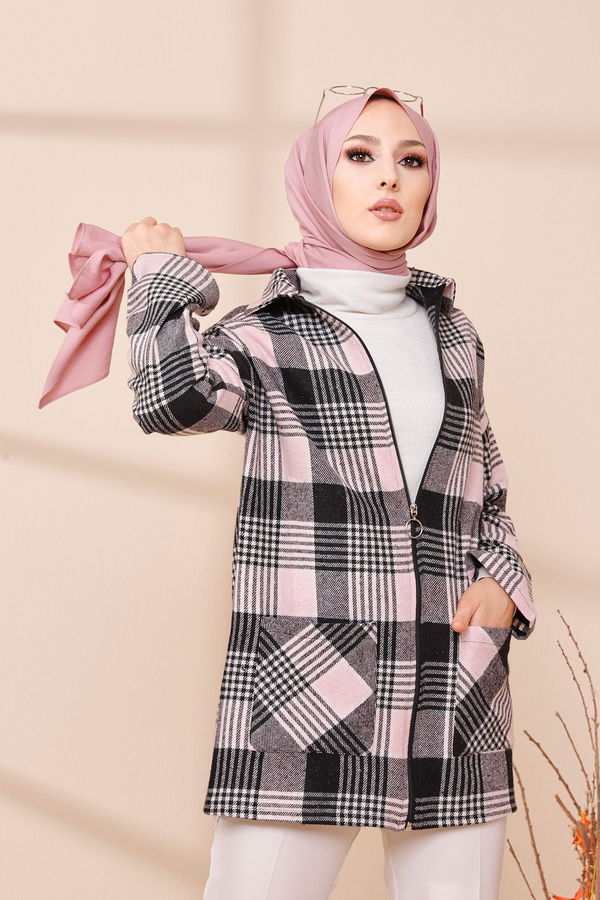 FERMUARLI CEKET Pembe - 3453 PEMBE