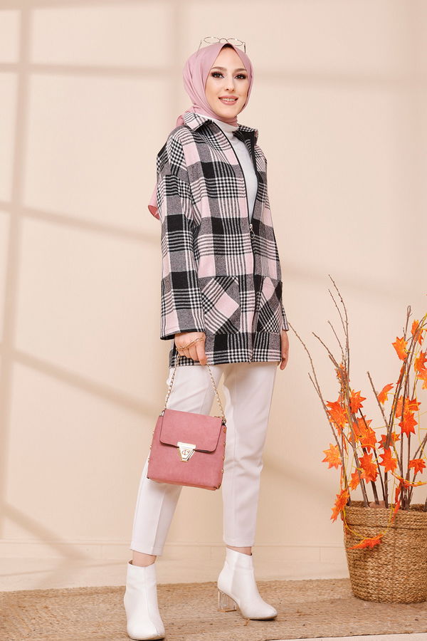 FERMUARLI CEKET Pembe - 3453 PEMBE