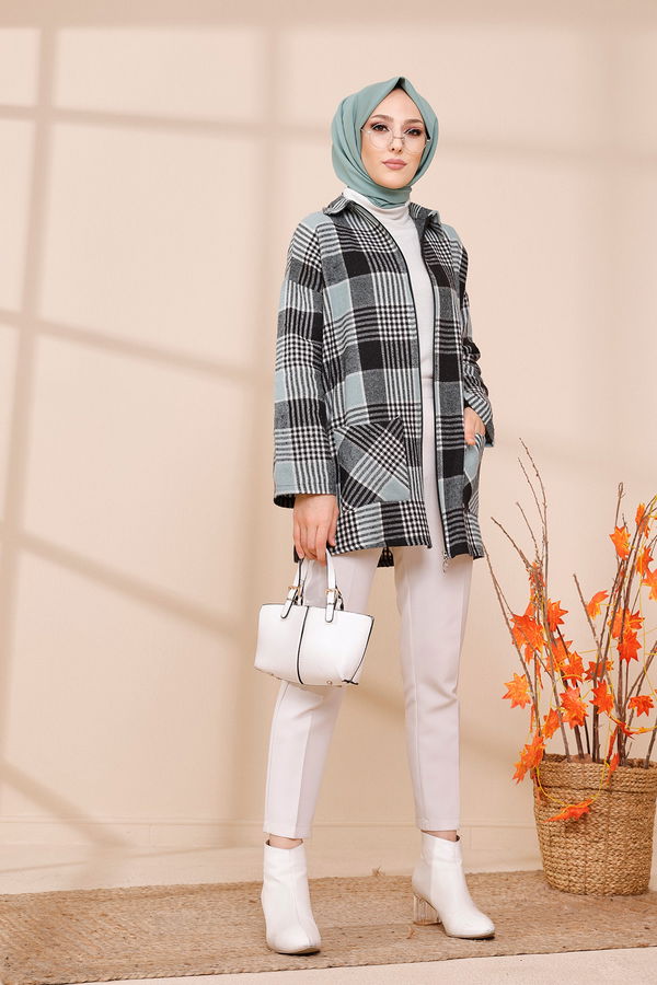 FERMUARLI CEKET Yeşil - 3453 YEŞİL