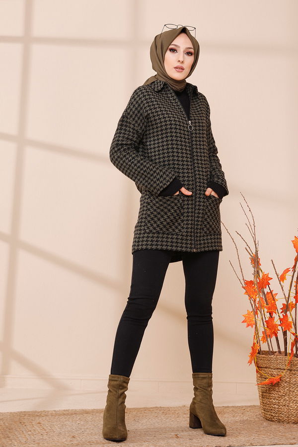 FERMUARLI CEKET Haki - 3453 HAKİ