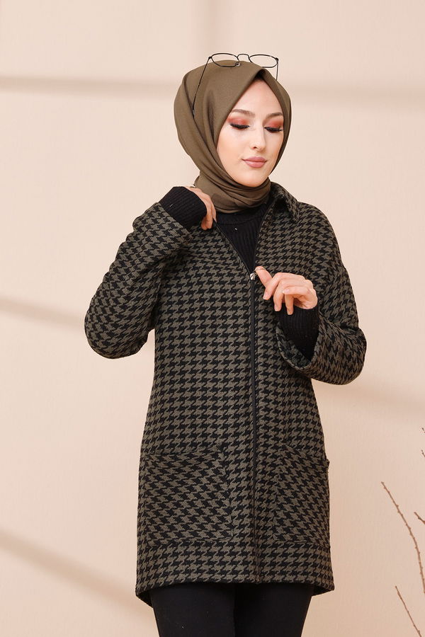 FERMUARLI CEKET Haki - 3453 HAKİ
