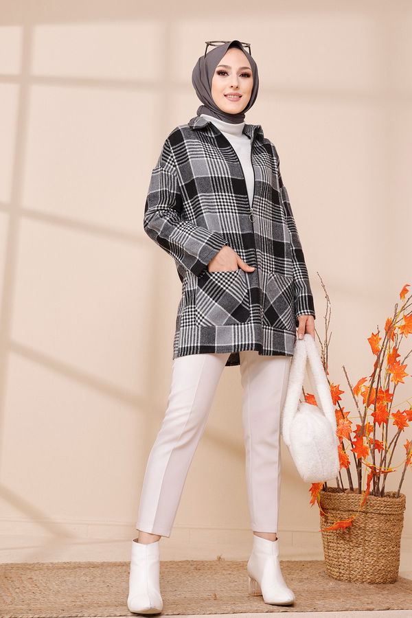 FERMUARLI CEKET Gri - 3453 GRİ