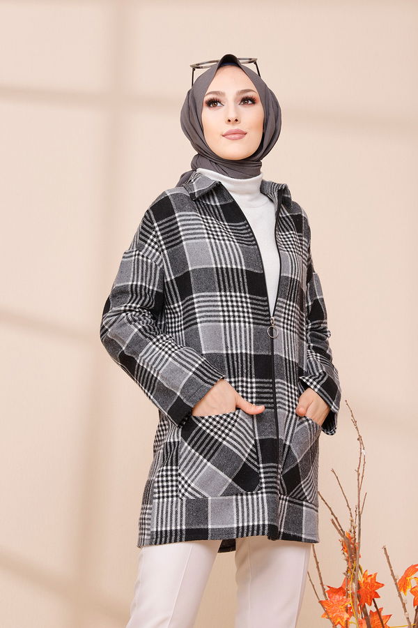 FERMUARLI CEKET Gri - 3453 GRİ