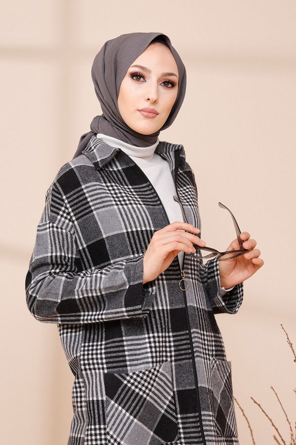FERMUARLI CEKET Gri - 3453 GRİ