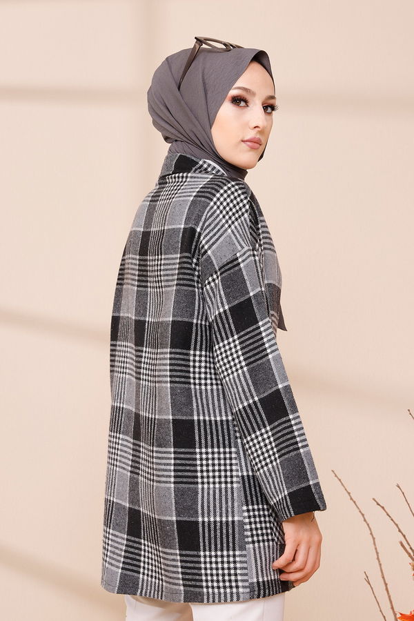 FERMUARLI CEKET Gri - 3453 GRİ