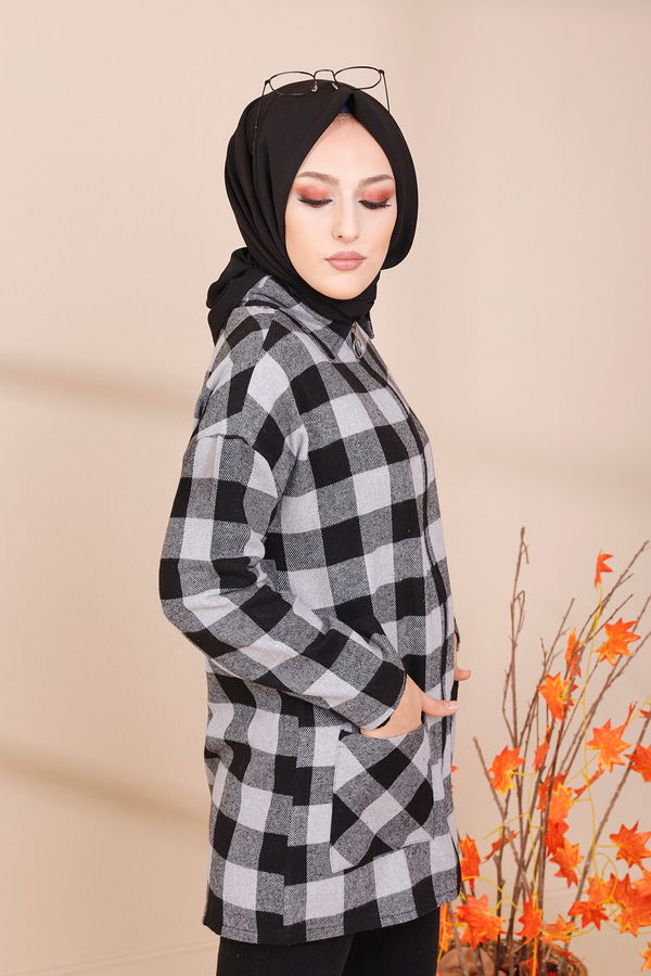 FERMUARLI CEKET Gri - 3453 GRİ